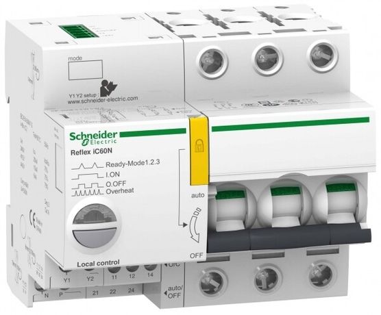 Выключатель автоматический трехполюсный REFLEX iC60N Ti24 40А C 10кА | A9C62340 Schneider Electric