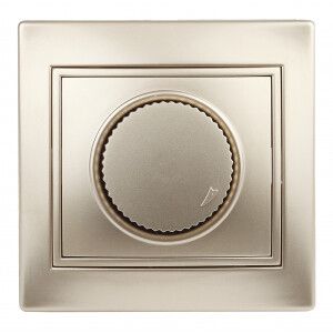 Светорегулятор СП Plano 1-401-04 поворотный 600Вт 230В IP20 шампань Intro Б0030091 ЭРА