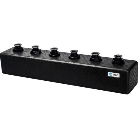 Коллектор распределительный стальной 3 (5) отопительных контуратеплоизоляция DN25 - RG008Q0C99HG76 STOUT SDG-0017-004035