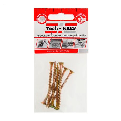 Саморез ШУж 6,0х45 пот. гол. (7 шт) - пакет ( 0,046 кг) | 136376 Tech-KREP