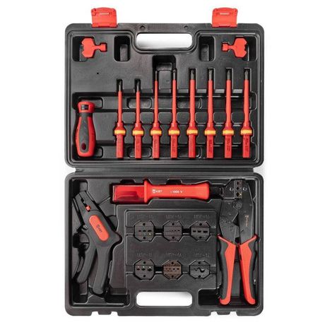 Набор СКМ-3 для опрессовки, снятия изоляци и монтажа резьбового крепежа серия ПРОФИ - 103137 КВТ