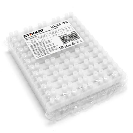 Колодка клеммная винтовая, линейка 12 штук, полиамид - LD225-10A FERON 32383