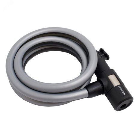 Замок навесной БУЛАТ ВС 580 (d15*1500) с тросом 3кл креплением на раму велосипеда - 14036 ПТК