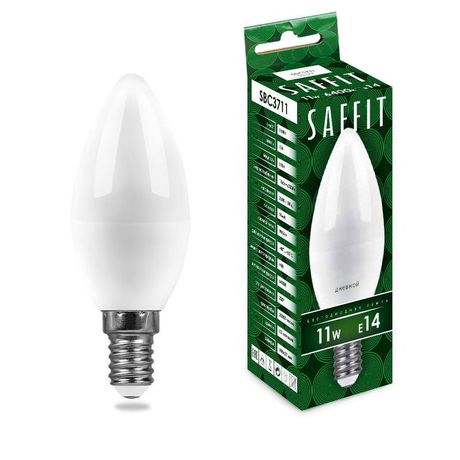 Лампа светодиодная LED 11вт E14 дневной матовая свеча - SBC3711 FERON 55171