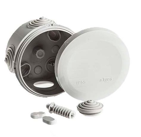 Коробка распределительная для о/п, D=72мм, Н=50мм (св.серая) быстрого монтажа | 67021 Рувинил TYCO