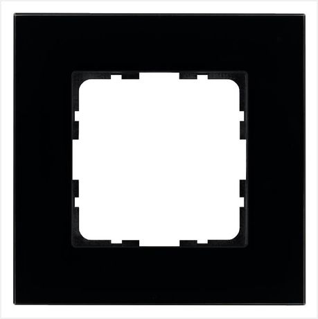 Рамка 1-м G-Glass стекло черн. Black Glass Jasmart G1001GB