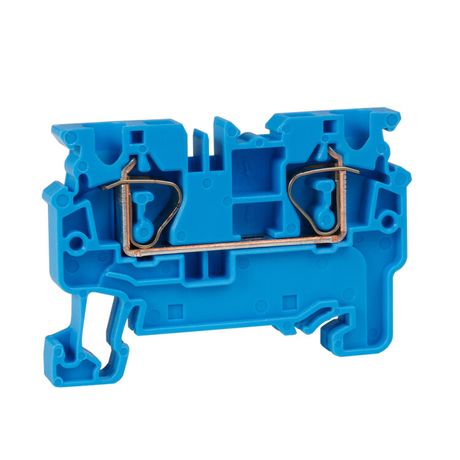 Клемма проходная 10 кв.мм пружинная OptiClip CX-10-I-BU-57A-(0,2-10)-синий - 289718 КЭАЗ