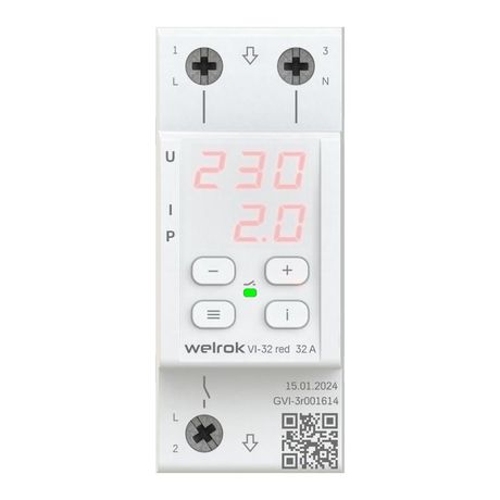 Реле напряжения c контролем тока VI-32 red - 4660251140519 Welrok