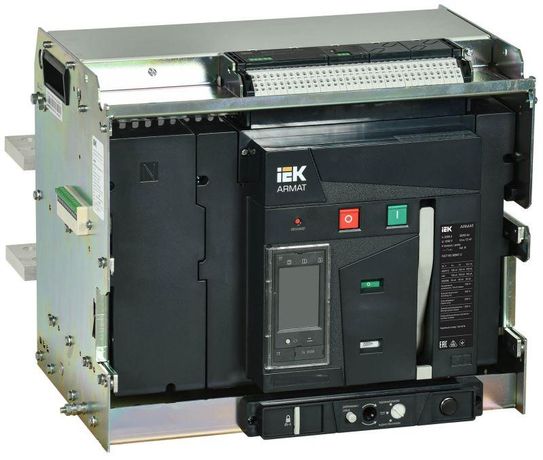 Выключатель автоматический воздушный ARMAT выдвижного исполнения 4P типоразмер E 100кА 3200А расцепитель TT с комплектом аксессуаров 220В: мотор привод катушка включения отключения - AR-ACB-4VE-100-3200A-TTCF IEK