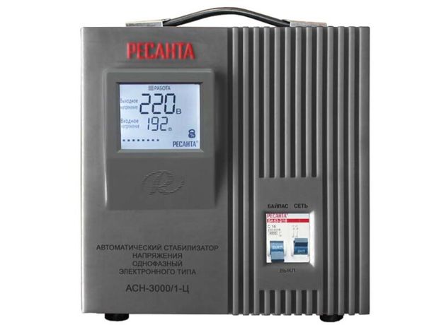 Стабилизатор напряжения АСН-3000/1-Ц 1ф 3кВт IP20 релейный Ресанта 63/6/5 Huter