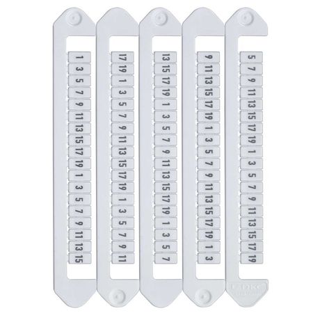 Маркировка для клемм, ширина 5 мм, от 21 до 39, горизонтальная ориентация - NUTB-5-21-39H ДКС