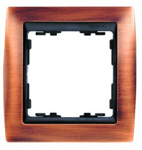 Рамка на 4 поста, S82, античная медь - графит 82844-36 Simon