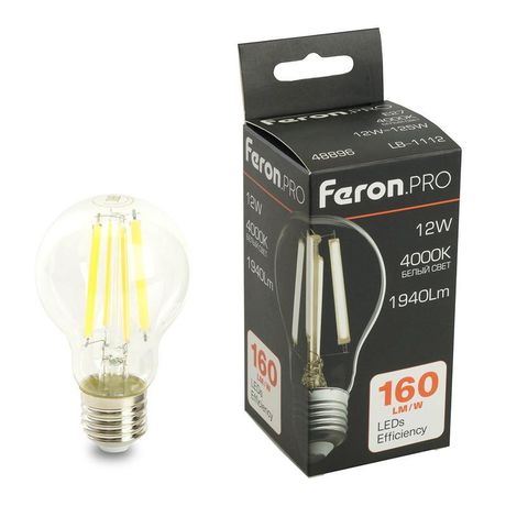 Лампа светодиодная LED 12вт Е27 белый FILAMENT Feron.PRO - LB-1112 48896