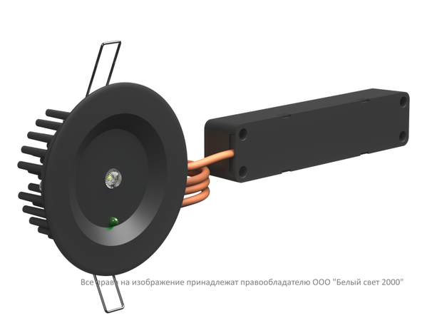 Светильник аварийный BS-ARUNA-10-L1-24 IP65 Black Белый Свет a31835