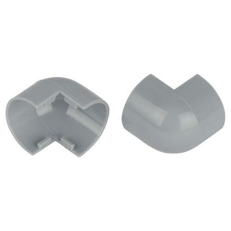 Внешний угол OC-KK-20-12-F для полукруглого кабель-канала серый 20х12мм 2шт/комплект | Б0064948 ЭРА