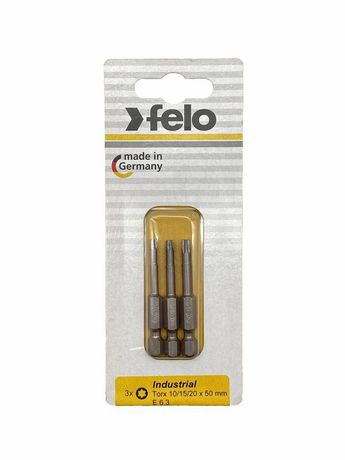 Биты TX10/TX15/TX20 50мм серия Industrial 3 шт в блистере 03693116 | Felo
