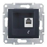 Механизм розетки телеф. 2-м СП Sedna графит SchE SDN4101170 APC