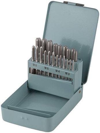 Метчики легированная сталь профи 21шт м3-М12 металлический кейс FIT 70801 РОС