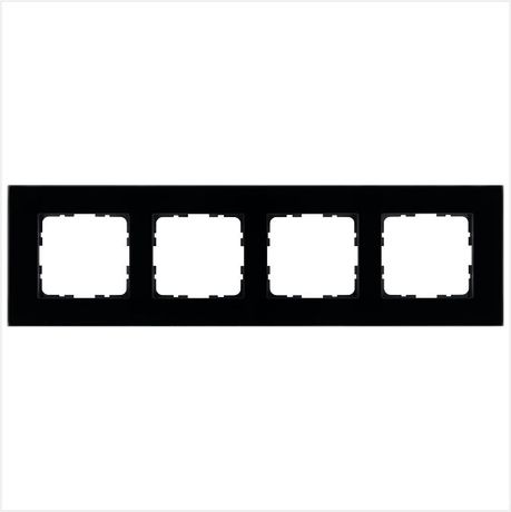 Рамка 4-м G-Glass стекло черн. Black Glass Jasmart G1004GB