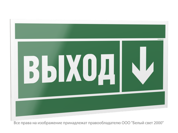 Знак безопасности PP-40205.E29''Направление к эвакуационному выходу вниз'' - a31714 BS