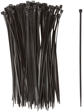Хомуты нейлоновые для проводов, черные 100 шт., 3,6х200 мм - 60349 РОС