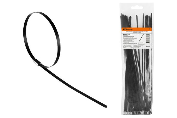 Хомут стальной с полимерным покрытием ХСП (304) 7,9х500 (50шт) | SQ0582-0120 TDM