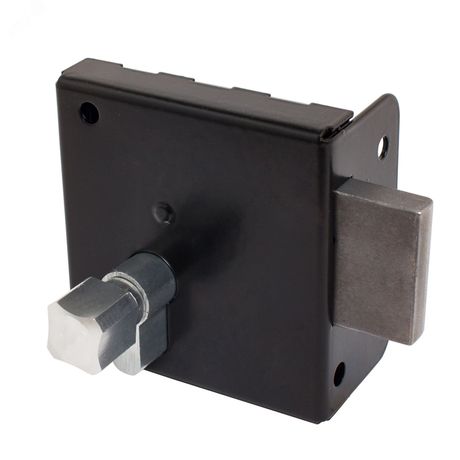 Замок накладной Птимаш ЗН1-1 черный - 14841 ПТК