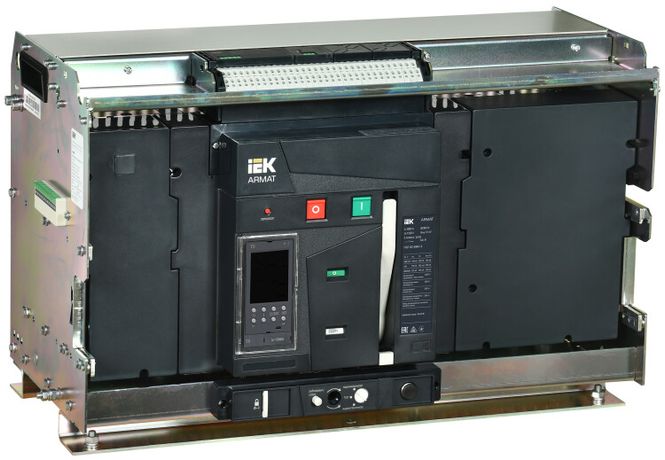 Выключатель автоматический воздушный ARMAT выдвижного исполнения 3P типоразмер H 150кА 5000А расцепитель TD с комплектом аксессуаров 220В: мотор привод катушка включения отключения - AR-ACB-3VH-150-5000A-TDCF IEK