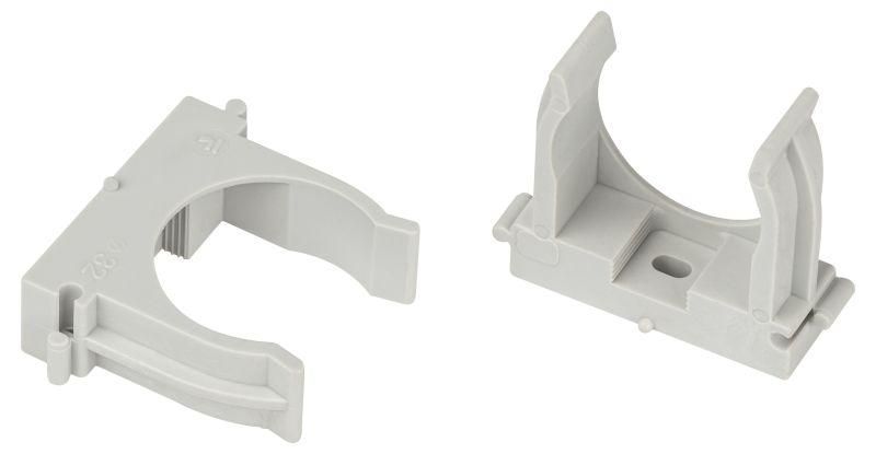 Держатель для труб (клипса) d32мм прямого монтажа CLIP-32-G-MP сер. (уп.50шт) Эра Б0062106