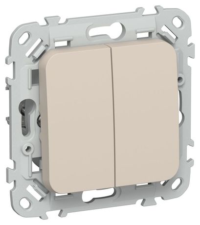 Выключатель 2-кл. СП FLITE ВС12-1-0-ФлЛ 10А механизм льняной IEK FI-V20-0-10-1-K88 IEK арт. FI-V20-0-10-1-K88
