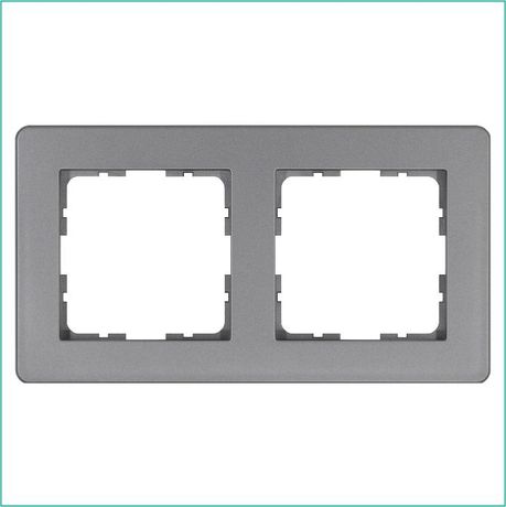 Рамка G-Flex 2-постовая, цвет Алюминий - G1102S Jasmart