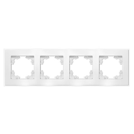 Афина рамка стеклянная четырехместная универсальная белая (еврослот) - 2245 Союз