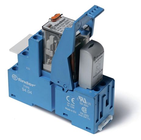 Интерфейсные модули реле, Пластиковая клипса-держатель, Светодиод, Контакты AgNi, 4CO 7A, 110VAC, Блистерная упаковка с 1 - 583481100060SPB FINDER 58.34.8.110.0060SPB