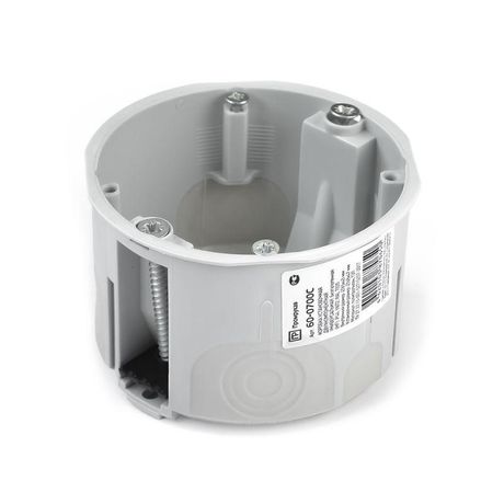 Коробка установочная (подрозетник) 60-0700С двухкомпонентная универсальная 68х47 (210шт/кор) | Промрукав Строитель