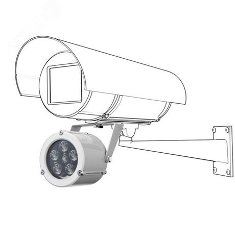 Прожектор белого света 12-24VDC, Passive PoE (24V), угол освещения 20°, IP66/IP68 - 40180 Тахион ПБС-50/20