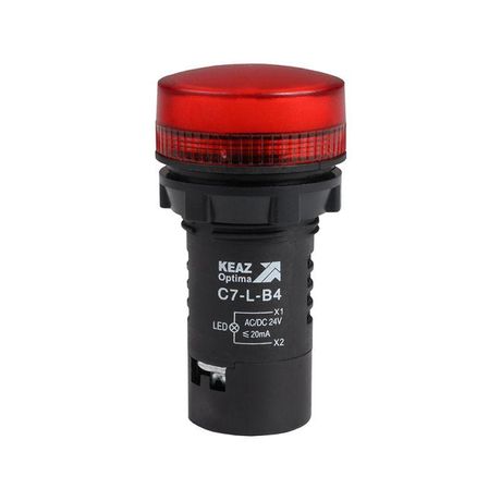 Лампа светодиодная OptiSignal Compact D22 C7-L-B4 красная 24 В AC/DC XB7EV04BP | 362151 КЭАЗ 362150