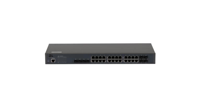 Коммутатор управляемый L2 24 BASE-T 1000Mb/s портов 4 Combo TX/SFP 10/100/1000Mb/s 10G SFP+1 Console 1U 19дюйм 220В GIGALINK GL-SW-G201-28TC