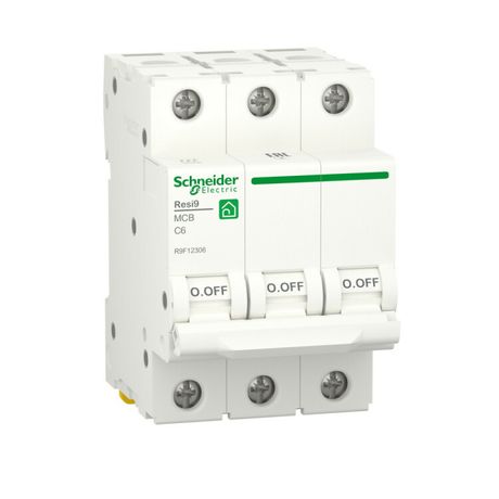 Выключатель автоматический трехполюсный С 6А 3P 6000A RESI9 | R9F12306 Schneider Electric APC