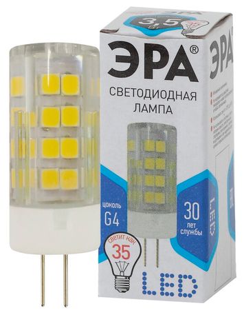 Лампа светодиодная LED 3,5 Вт 280Лм 4000К капсула нейтральный G4 170-265В JC-3,5W-220V-CER-840-G4 Standart - Б0027856 ЭРА