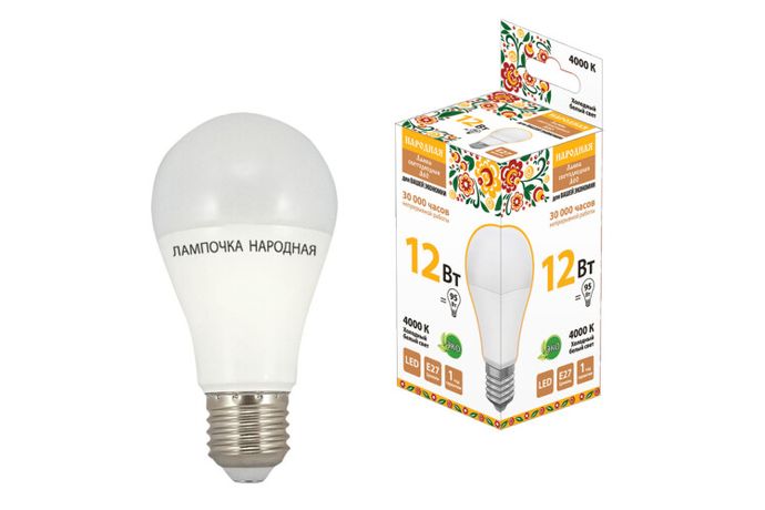 Лампа светодиодная Груша 12 Вт E27 холодный белый свет | SQ0340-1512 TDM