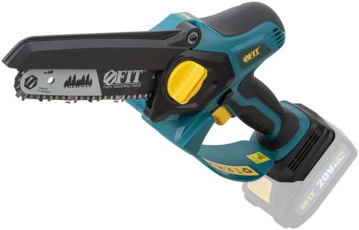 Пила цепная бесщеточная 20В 7.5м/сек 150 (6дюйм) 145мм 36 40мл резиновые накладки (коробка) FIT 79928 РОС