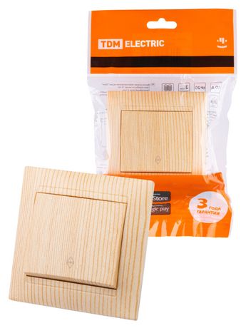 Выключатель на 2 направления 1 кл. 10А сосна "Лама" | SQ1815-0306 TDM