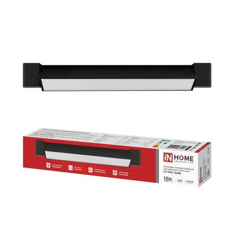Светильник светодиодный трековый LTP-OPAL 1840BL 18Вт IP20 4000К 1800лм 120гр 333мм линейный поворотн. черн. IN HOME 4690612068077 IN HOME арт. 4690612068077