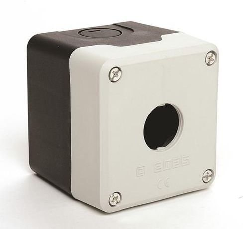 Корпус поста управления однокнопочный, серый-чёрный цвет, cерия PY, пластик, IP50 - PY1BOS EMAS