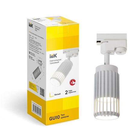 Светильник на шинопроводе 4206 декоративный трековый спот под лампу GU10 белый - LT-UPB0-4206-GU10-1-K01 IEK