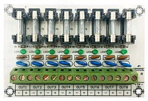 Модуль расширения для блока питания на 8 выходов с индивидуальными предохранителями - ST-PS108FB Smartec smkd0390