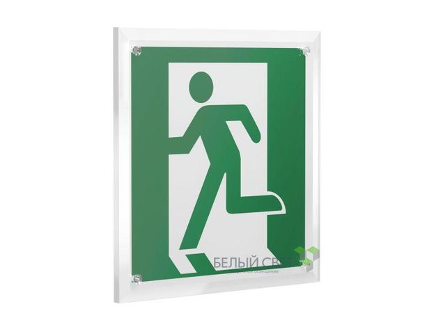 Знак безопасности PT-22228.E01-01"Выход здесь (лев.)" Белый свет a21589 BS