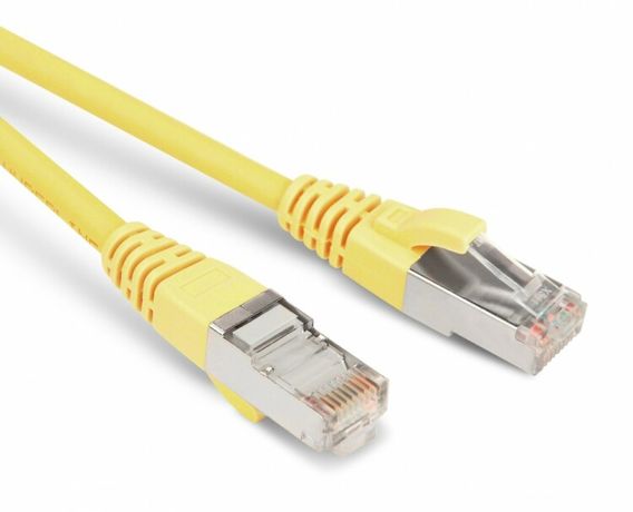 PC-LPM-STP-RJ45-RJ45-C5e-1M-LSZH-YL Патч-корд F/UTP, экранированный, Cat.5е (100% Fluke Component Tested), LSZH, 1 м, желтый | 230090 Hyperline
