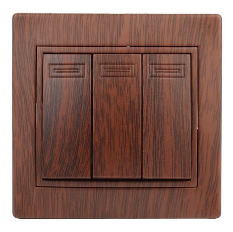 Выключатель трехклавишный, в рамку (скрытого монтажа) венге 10А 250В Intro Plano 1-106-10 - Б0053799 ЭРА