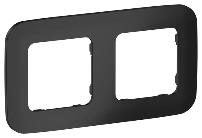 Рамка 2-м СП FLITE РУ-2-А-ФлЧ черн. IEK FI-M22-31-20-K02 IEK арт. FI-M22-31-20-K02